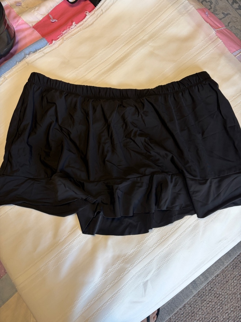 Aqua Green Black Swim Skirt